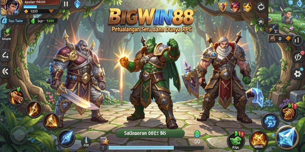 Screenshot menunjukkan aksi seru gameplay RPG dalam BIGWIN88.