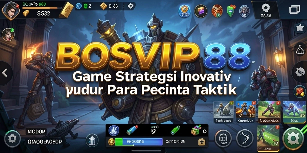 Screenshot gameplay BOSVIP88 yang menunjukkan pertempuran strategis.
