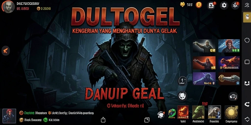 Screenshot gameplay DULTOGEL dengan suasana horor yang menegangkan.