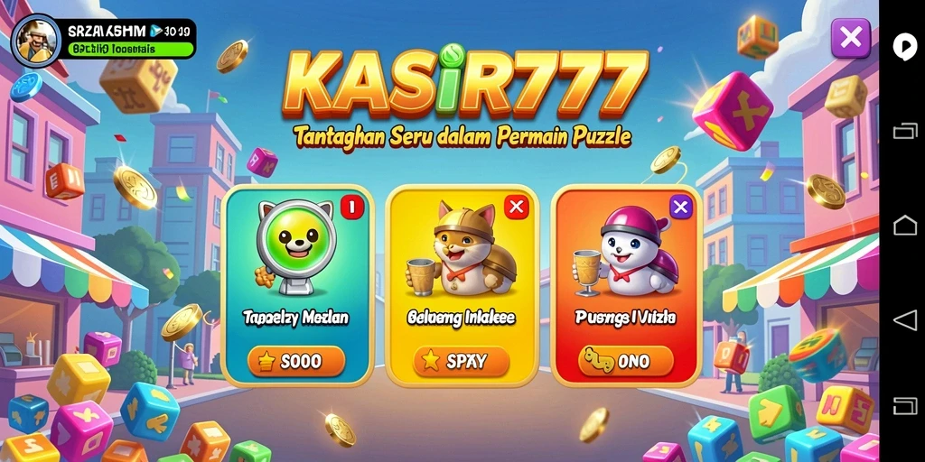Screenshot gameplay KASIR777 yang menunjukkan tantangan puzzle yang seru.