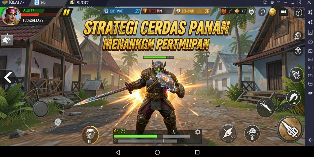 Tangkapan layar permainan KILAT77 dengan strategi pertempuran yang mendebarkan.