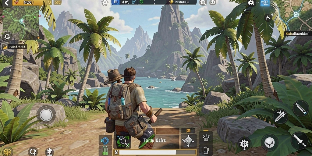 Tampilan gameplay N06 yang mengagumkan di dunia terbuka.