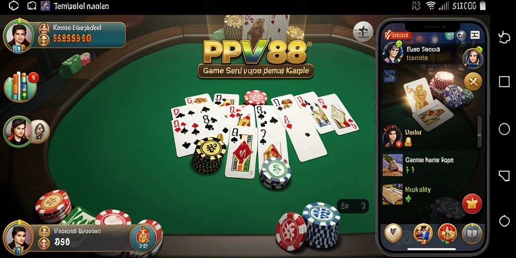 Tampilan gameplay PPV88 yang menarik dan seru di Gaple.